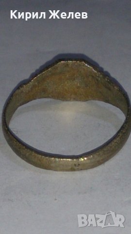 СТАРИНЕН САЧАНЕН ПРЪСТЕН с МОНОГРАМ БУКВА - Ф - МАЙСТОРСКА РЪЧНА ИЗРАБОТКА САЧАН 73551, снимка 3 - Антикварни и старинни предмети - 29005820