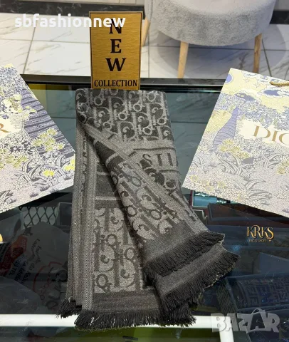 Christian Dior шал ✨ кашмир и коприна, снимка 6 - Шалове - 56336720