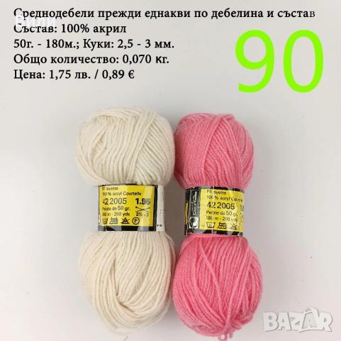 Евтини прежди в малки количества - нови и остатъци, снимка 5 - Други - 52029828