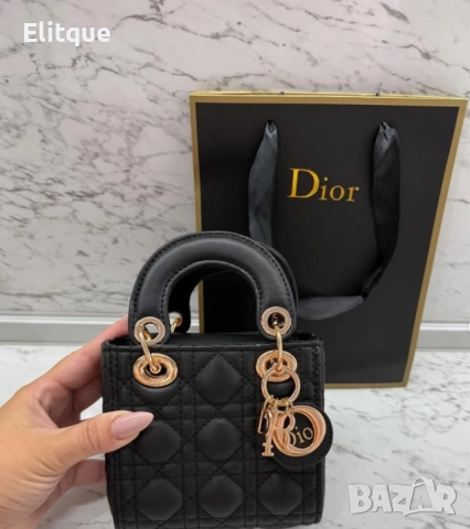 мини чанта christian dior 12х12см, снимка 2 - Чанти - 52818972