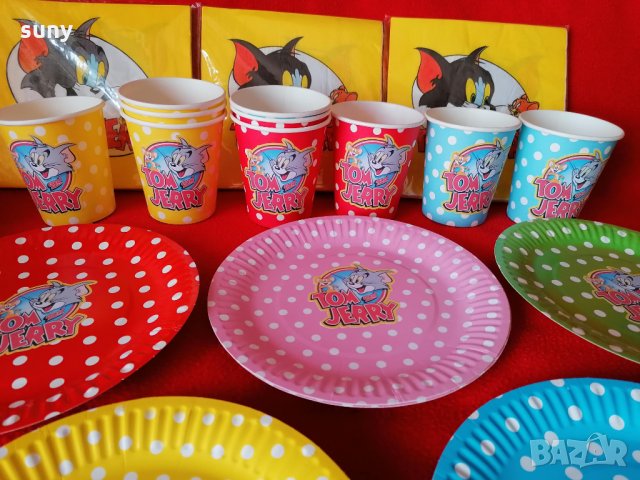 Парти чашки и чинийки Том и Джери, снимка 1