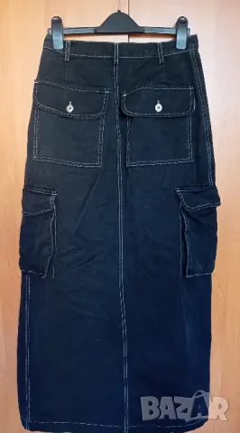 Карго дънкова дълга пола, снимка 10 - Поли - 49940115