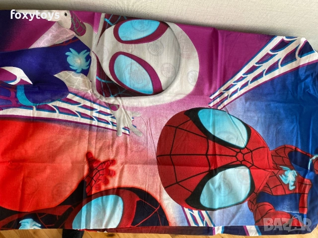 Детски спален комплект Spidey Dark 100×135 cm, 40×60 cm, снимка 9 - Спално бельо и завивки - 48464981