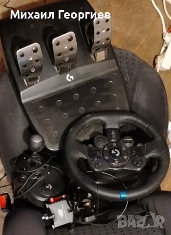 Като НОВ! Волан Logitech G923 TRUEFORCE + Педали + Лост + USB Ръчна (Ползван 2 мес.), снимка 2 - Джойстици и геймпадове - 56272434