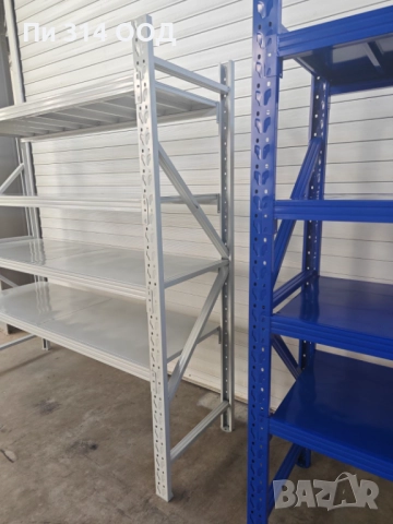 Метален стелаж с 4 рафта, снимка 8 - Стелажи и щандове - 51653266