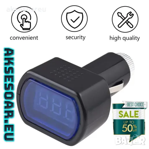 Универсален тестер за акумулатор с Led дисплей Дигитален волтметър за запалка на кола и камион без м, снимка 2 - Аксесоари и консумативи - 47619796