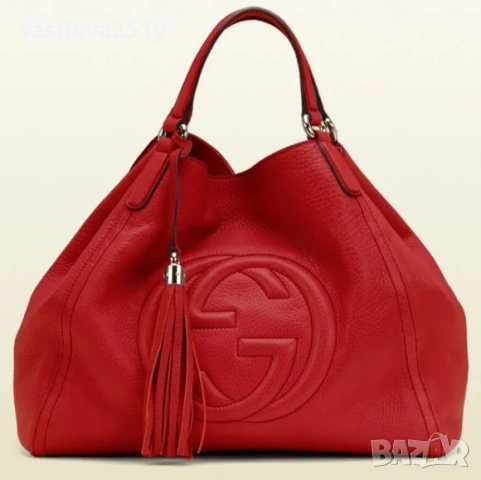 Gucci дамска червена чанта 