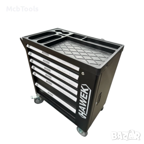 Шкаф с инструменти с 6 чекмеджета – 4 пълни Hawek, снимка 3 - Други инструменти - 52242479