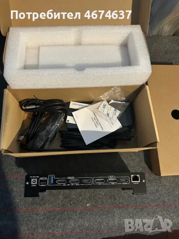 Докинг станция и суич CMSTEDCD USB-C KVM, снимка 3 - Мрежови адаптери - 56482284