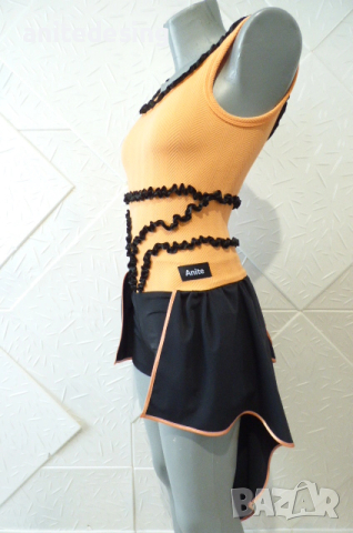 Рокля за спортни танци комбинация между черно и бяло, снимка 16 - Детски рокли и поли - 49063493