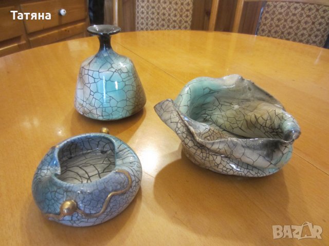 АВТОРСКА КЕРАМИКА /БЪЛГАРИЯ/ -;СЕРВИЗ  ОТ СБХ;ЮТИЯ;ВАЗА ПЕПЕЛНИК;, снимка 10 - Сервизи - 31863326
