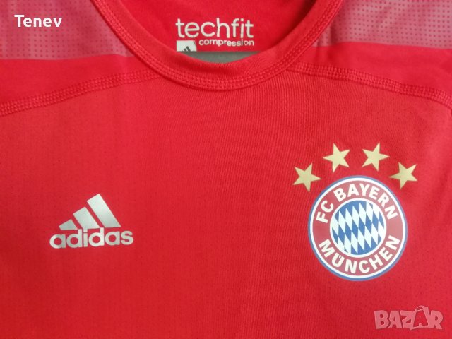 Bayern Munich Adidas Techfit оригинална тениска фланелка Байерн Мюнхен , снимка 3 - Тениски - 42249514