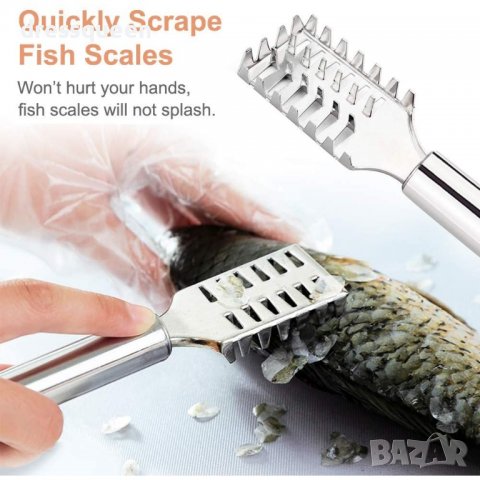 2853 Нож за почистване на риба от люспите, снимка 7 - Други стоки за дома - 37278220