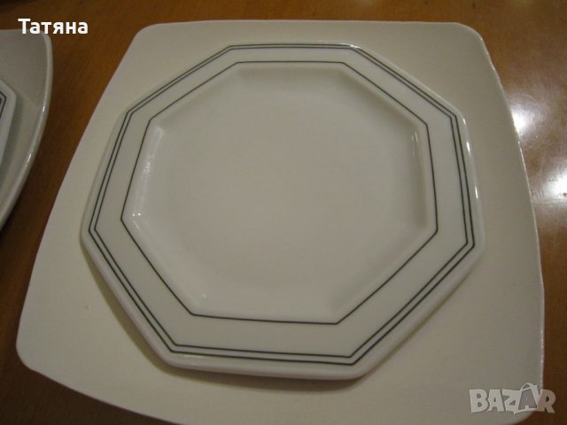 Порцеланови   чинии- MILENIUM ; КВАДРАТНИ И  ШЕСТОЪГЪЛНИ - SAN MARCO    ;kупа - MAXWEL ; , снимка 14 - Сервизи - 22177455