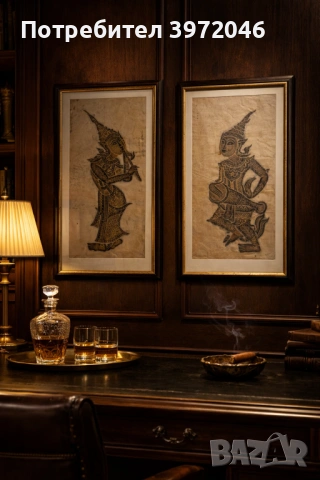 Винтидж графики Тайланд , снимка 2 - Антикварни и старинни предмети - 54087170