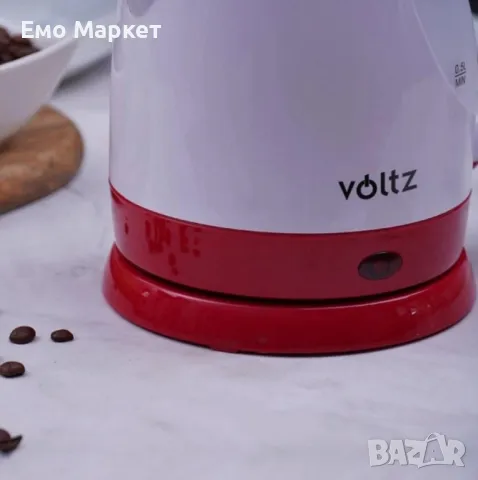 Електрическа кана Voltz Premium RP51230F, 1300W,  0.9л., Бяло/черно, бяло/червено, черен, снимка 8 - Кани - 49452430