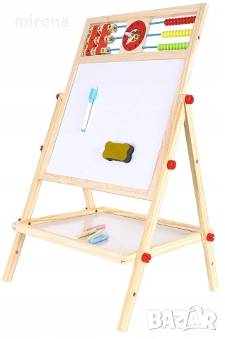 Двустранна дъска за рисуване Kruzzel - Магнитна, със сметало, снимка 2 - Образователни игри - 53145060