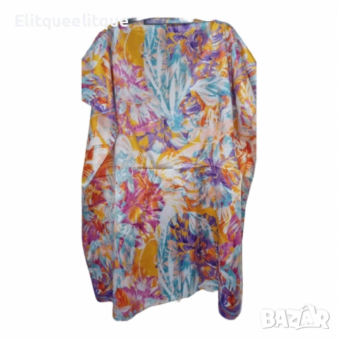 Лятна плажна туника от коприна, с артистични и морски десени, снимка 8 - Туники - 52183921