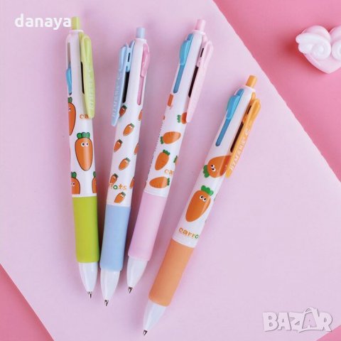 1689 Химикал с цветен принт Морковчета 4 цвята в 1, снимка 7 - Ученически пособия, канцеларски материали - 30574424