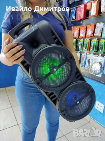 Bluetooth Тонколона 1745 + микрофон 16 инча 2х8