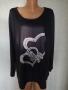 Черна туника с принт сърца , 4XL размер, снимка 1