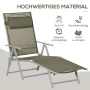 Шезлонг Outsunny, плажен шезлонг, градински шезлонг, сгъваем шезлонг с възглавница, снимка 10