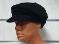 Нова зимна дамска шапка с козирка Ангора в черен цвят, снимка 6