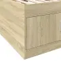 vidaXL Дневно легло с чекмеджета, без матрак, сонома дъб, 100x200 см, снимка 8
