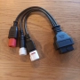 OBD2 адаптер кабел – 3/4/6 pin към 16 pin за мотоциклети и автомобили, снимка 7