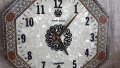 Стенен часовник със седеф и интарзия.Диагонал- 38 см., снимка 4
