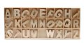 Дървени букви - латинска азбука за игра и редене 
