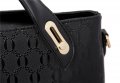 Дамска черна чанта от Еко кожа - Елегантен комплект чанти от 4 части, снимка 4
