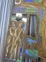 24см Царска Русия/стар православен руски кръст-разпятие/бронзова икона с емайл, снимка 6