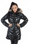 Зимно дълго дамско яке - 4118 качулка с естествен пух от лисица, снимка 7