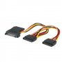 Преходник от Сата към три Сата захранващ Roline 11.03.1041 Power cable PSU S-ATA - 3xS-ATA, снимка 1