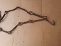 Стара верига за огнище от ковано желязо , здрава, снимка 2