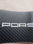 Карбон стикери за прагове на автомобил с цветно лого и надпис Porsche Порше, снимка 4