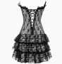 M/L Секси дамска винтидж дантелена корсетна рокля, снимка 1