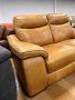 ПРОМОЦИЯ!!! Два оранжеви кожени дивана двойки - естествена кожа, снимка 8