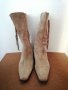 №39 ONLY дамски обувки боти ботуши от естествена кожа велур в бежов цвят-подарък при поръчка над 7лв, снимка 5