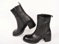 NEW! Кожени дамски боти на ток, снимка 1