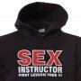 Нов мъжки забавен суичър с трансферен печат Секс инструктор, снимка 3