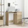 vidaXL Бюро, дъб сонома, 90x45x76 см, инженерно дърво, снимка 2