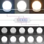 vidaXL Тоалетка с LED, бяла, 86,5x35x136 см, снимка 10