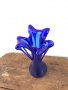 Уникална ръчно изработена ваза от кобалтово стъкло. №0470, снимка 4
