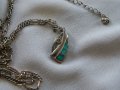 Сребърно колие с опали, снимка 2