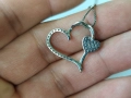 Сребърно колие 925 сърце, снимка 6