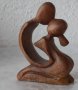 любов целувка дървена фигура статуетка дърворезба, снимка 2