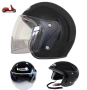 Каска за мотор с прозрачен визьор - Черен гланц, снимка 1