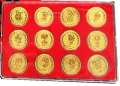 Монети китайски зодиак позлатени 12 броя, снимка 2